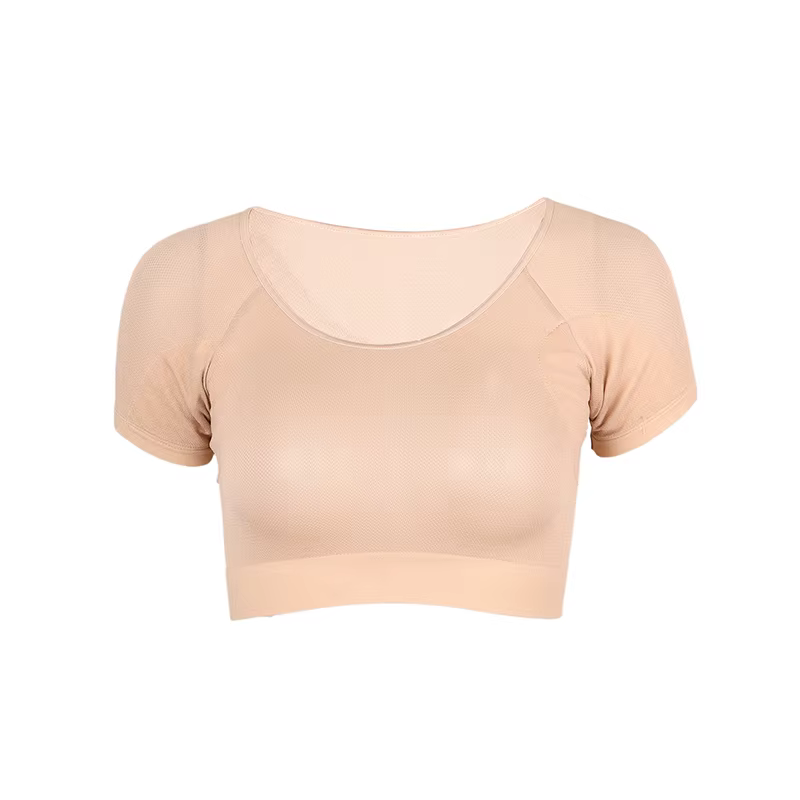 Tampons anti-transpiration réutilisables en forme de T-shirt, tampons anti-transpiration lavables, b