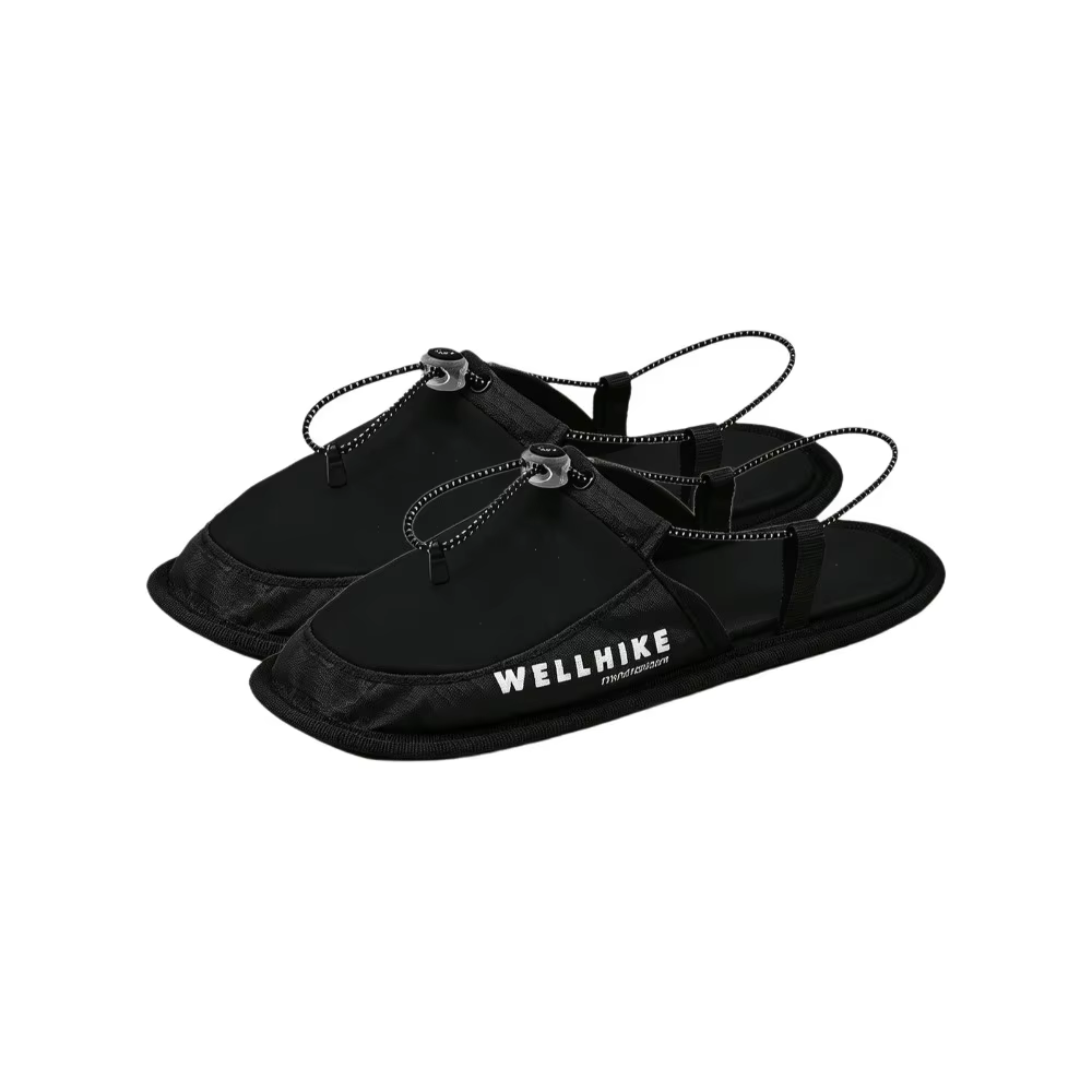 1 paire de pantoufles de voyage antidérapantes, ultra légères, pliables, résistantes à l'eau, respir