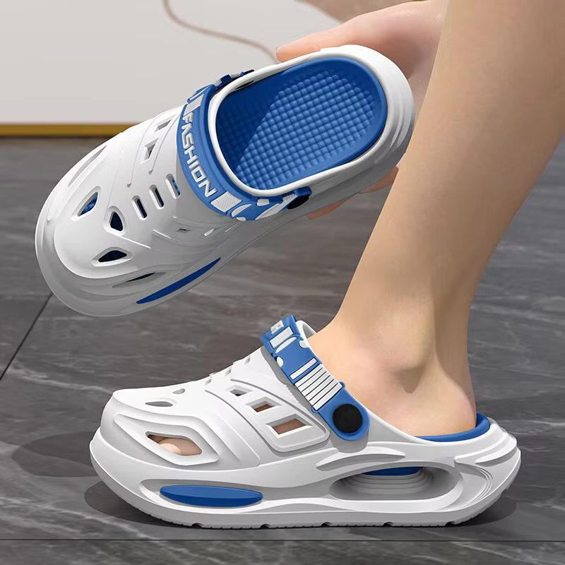 Chaussons d'été respirants et anti-odeur à semelle épaisse, avec soutien de la voûte plantaire, anti