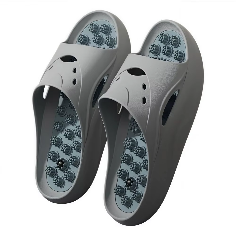 Chaussons de massage par acupression pour hommes, antidérapants, anti-odeurs, sandales souples et lé