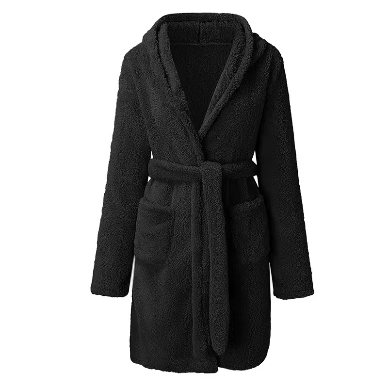 Peignoir en peluche à manches longues pour hommes, robes chaudes d'hiver, vêtements de maison kimono