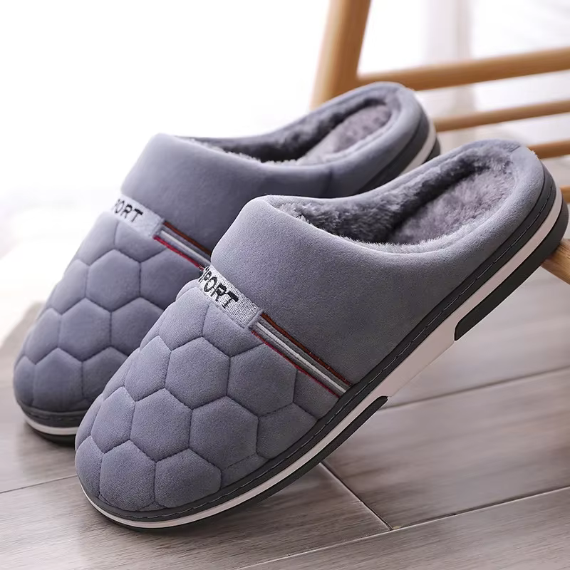 Taille 47-50 grande taille pantoufles automne hiver hommes coton pantoufles Extra grande taille mais