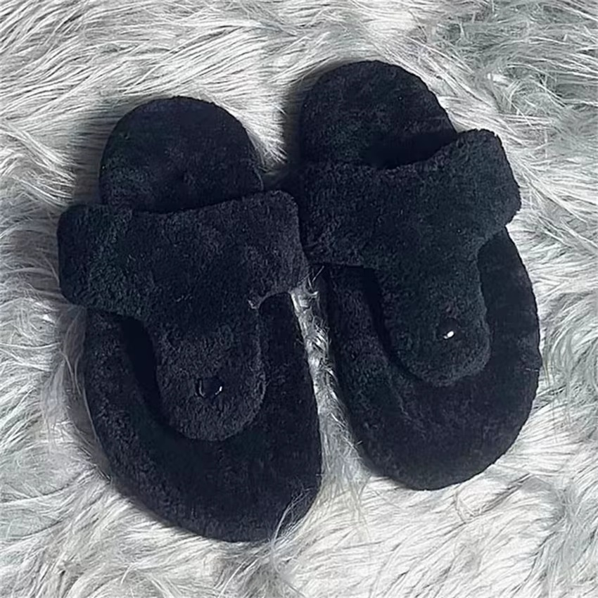 Chaussons et claquettes pour femme en vraie laine de mouton, nouvelle collection été 2026, antidérap