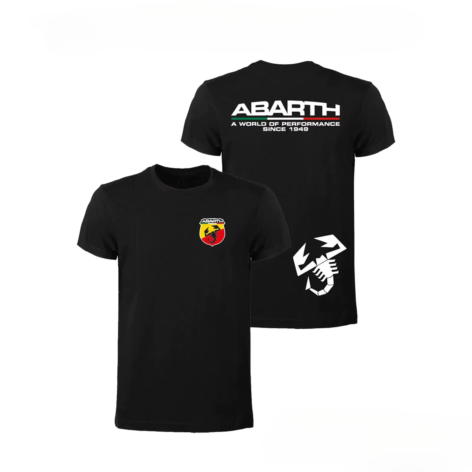 T-shirt de marque automobile italienne Maglietta Logo Scorpione Maniche Corte Cotone Tshirt Leggera 