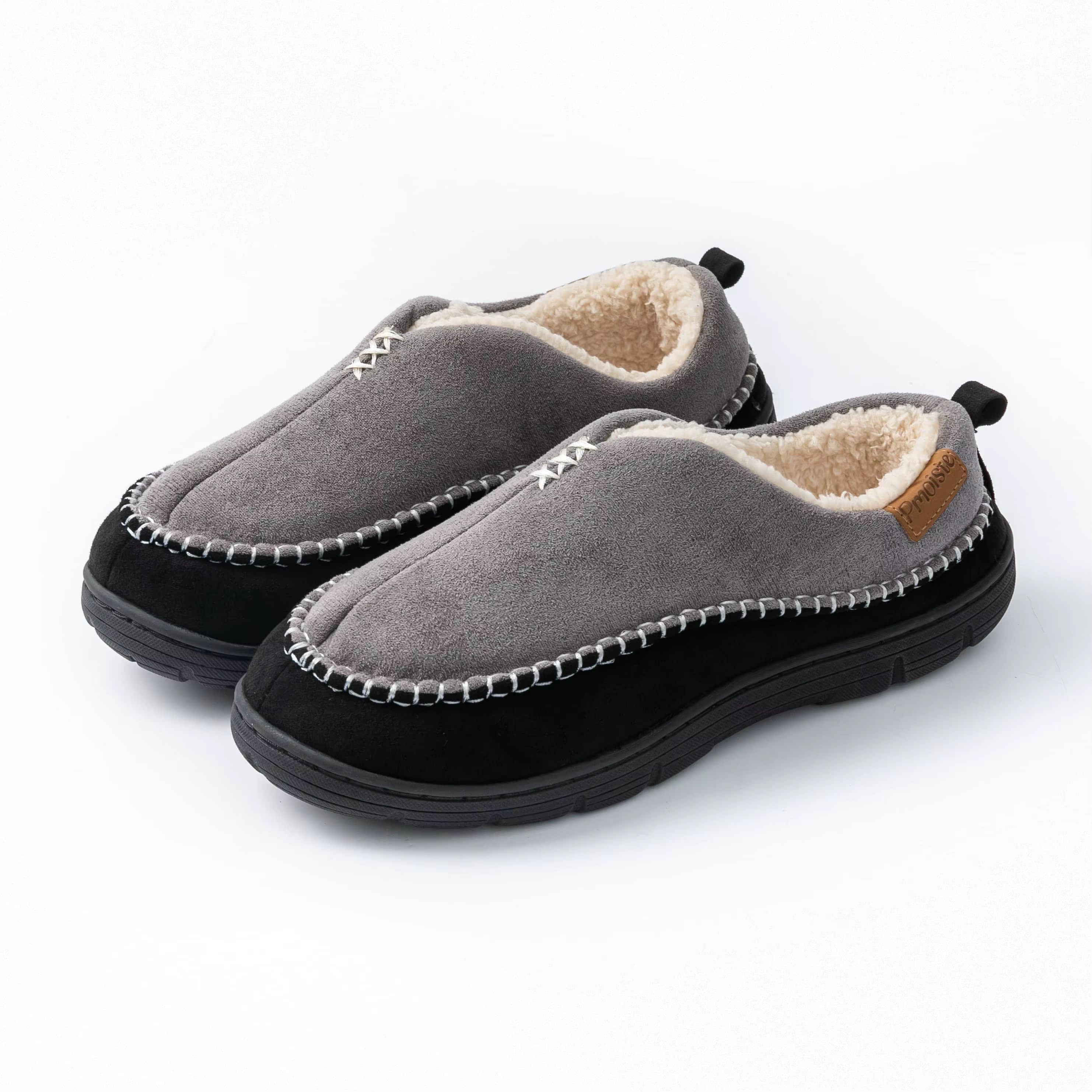 Chaussons d'hiver pour hommes, bottes tendance en fourrure, semelle en PU antidérapante, chaussures