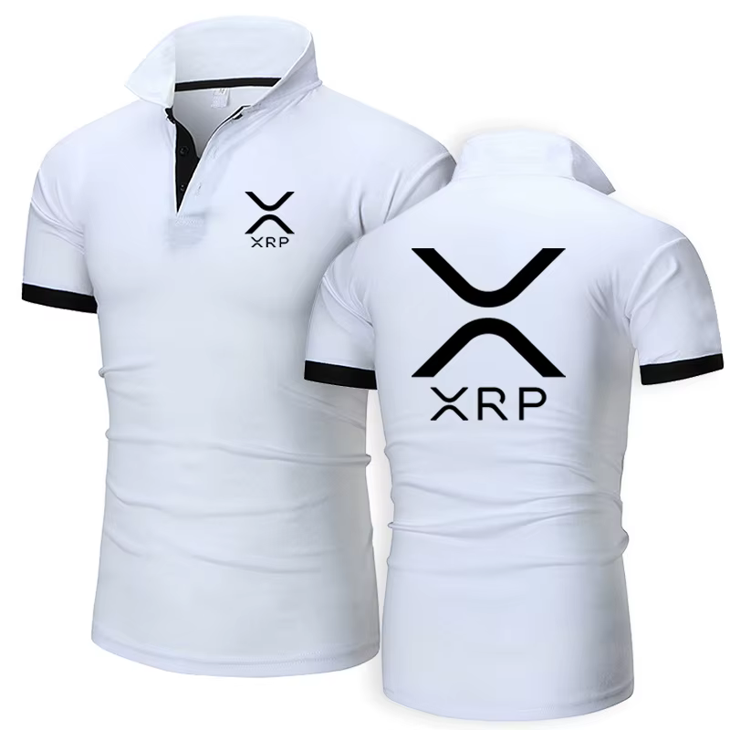 Polo confortable et décontracté pour hommes, Ripple XRP, Crypto-monnaie, coupe couvertes, document s