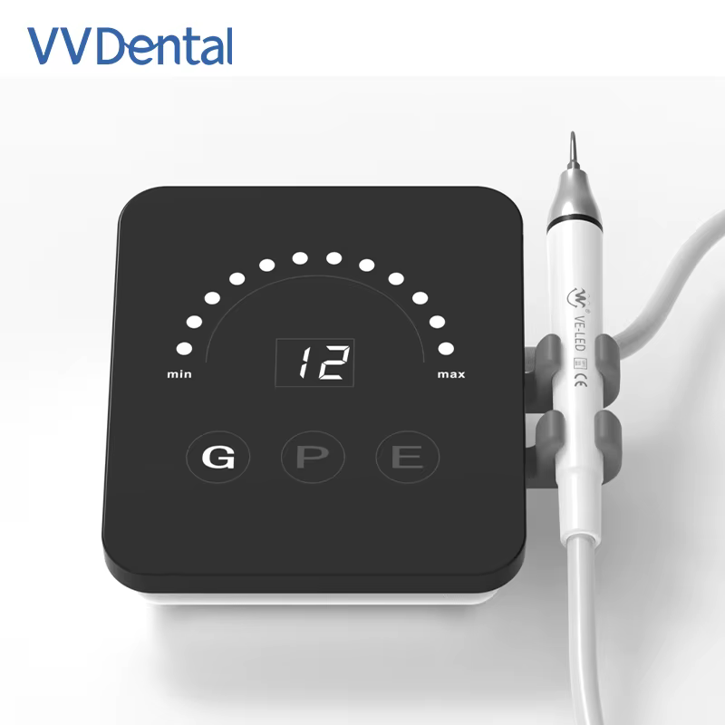 Détartreur ultrasonique dentaire VV VET-6 LED avec 5 embouts pour l'élimination du tartre, le nettoy