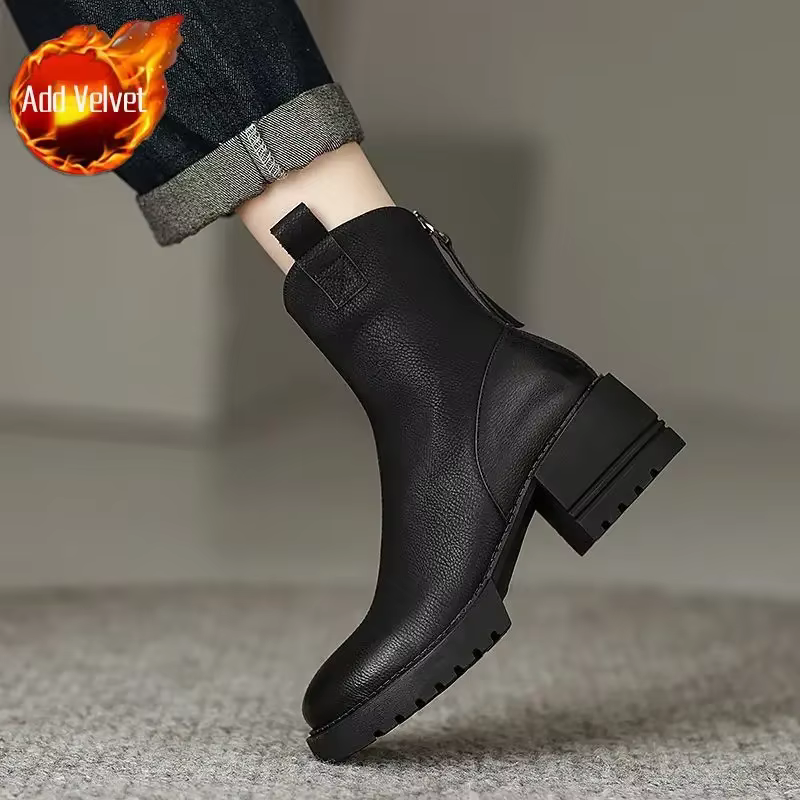 Hiver 2025 femme chaussures courtes tendance femmes bottines automne chaussons Pu confortable et élé
