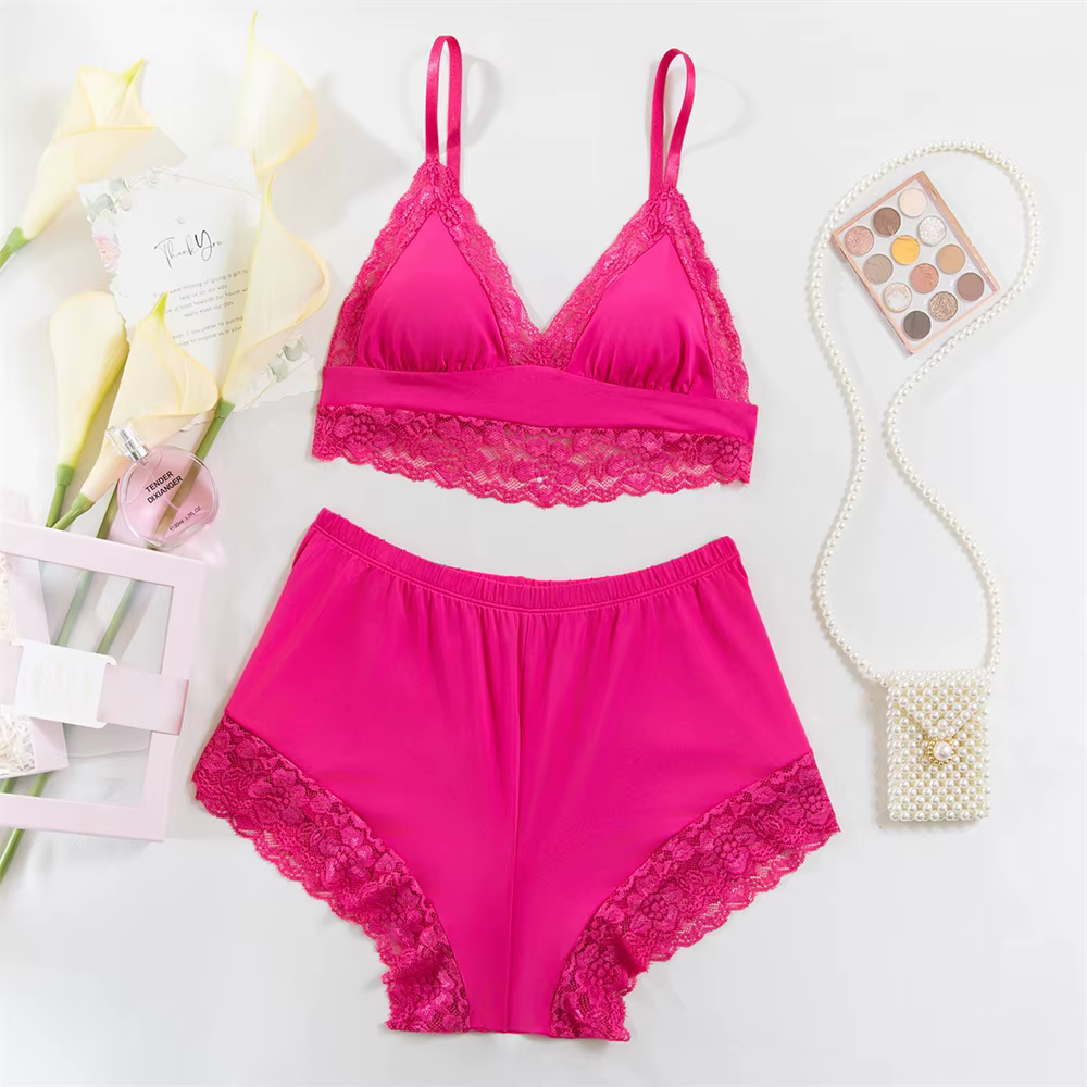 Vente de liquidation, lingerie sexy, ensembles deux pièces, soutien-gorge et short en dentelle pour 