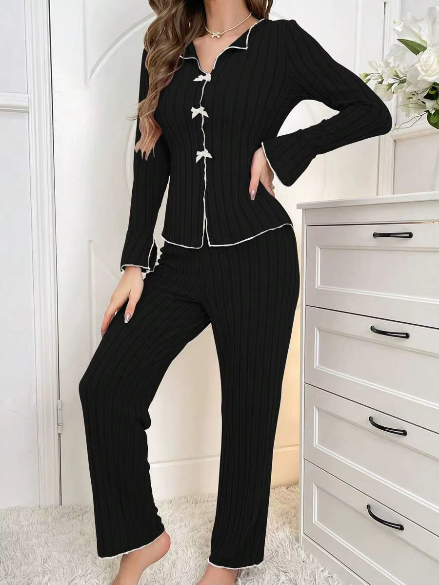 Vêtements de nuit femmes pyjama ensemble femme femmes maison vêtements pantalons ensembles femmes py