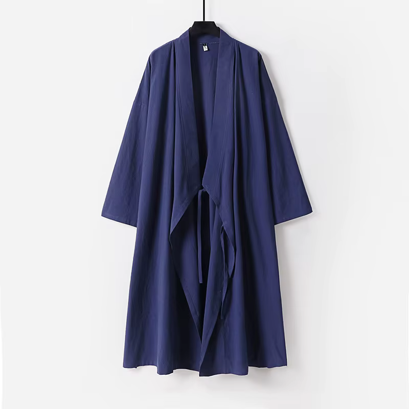 Kimono Cardigan de grande taille pour hommes, Yukata Haori, longue robe de bain, vêtements tradition