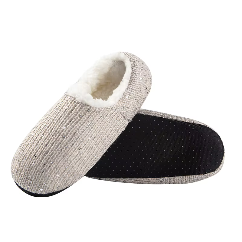 Chaussons en peluche non ald doux et confortables pour femmes, chaussettes de sol d'intérieur floues