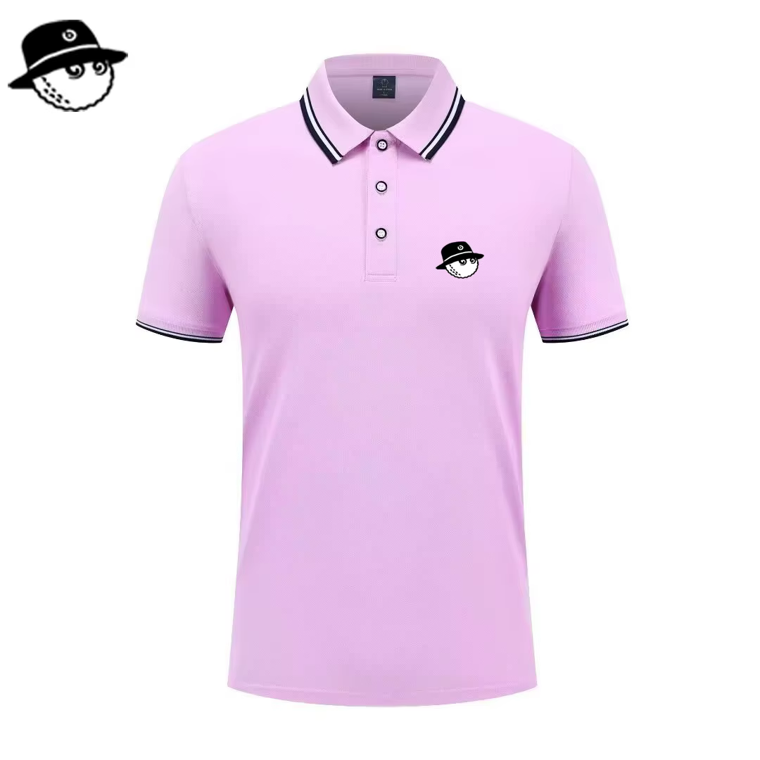Nouveau Polo d'été de golf haut de gamme pour homme, couleur unie, demi-manches, sans couture, décon