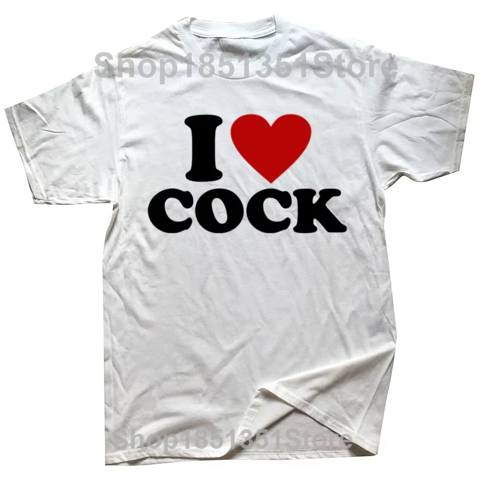 I Love Cock-T-Shirt à Manches Courtes pour Homme, Barman Gay, Alcoolique, Clics Mixtes, Amant, Lettr