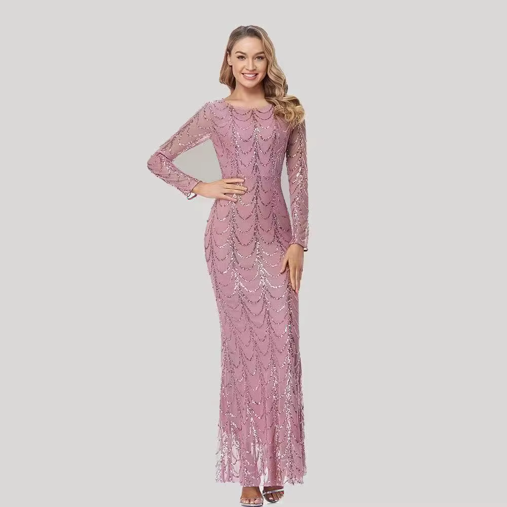 Robe longue de plage ajourée avec chaîne perlée, Sexy, épaules dénudées, Robes de soirée, col en v, 