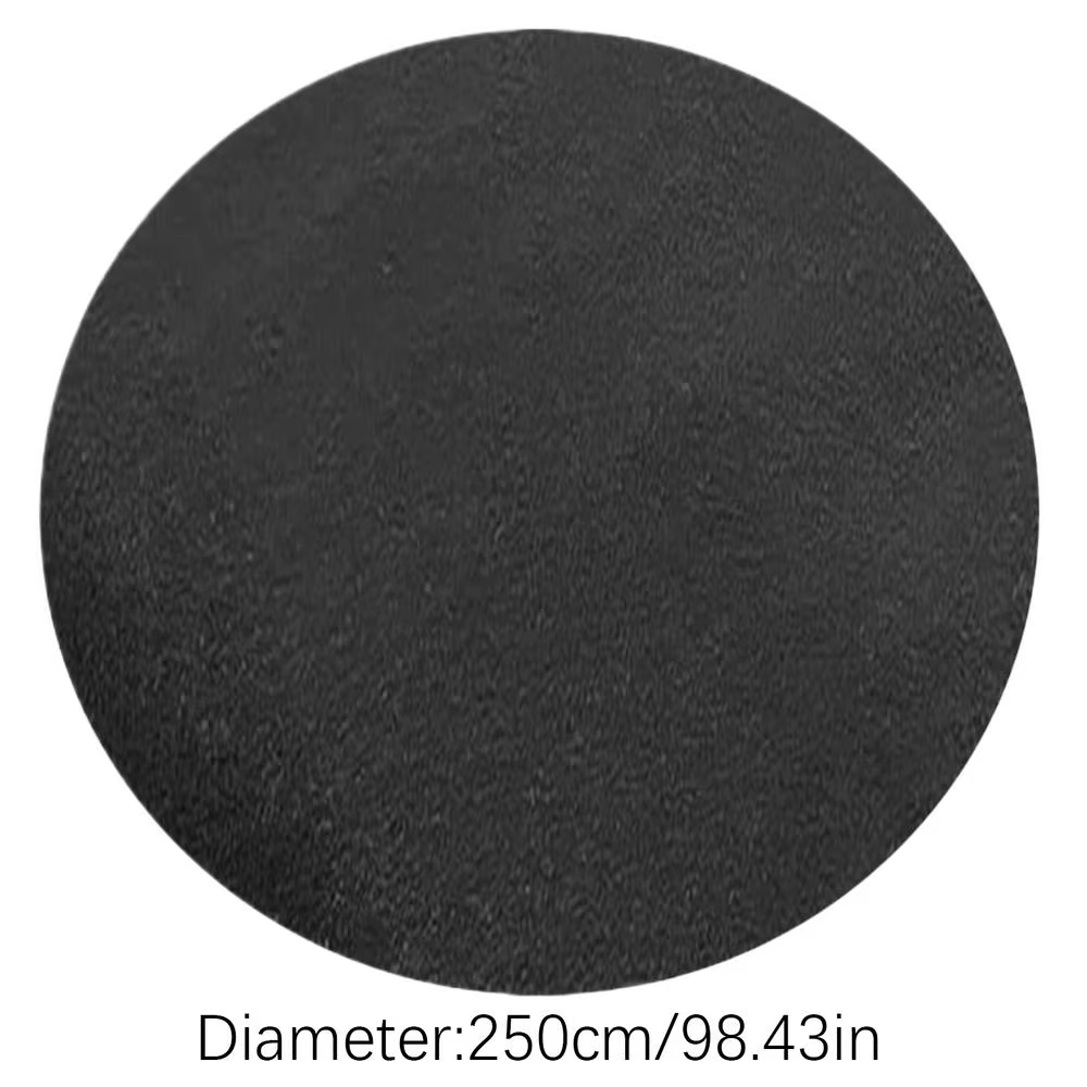 Tapis de protection rond noir pour piscine 2,5/3,05/3,7 cm, pour piscines hors sol, intérieures et e