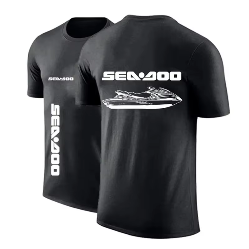 T-shirt Homme Nouvelle Collection Été 2026 Sea-Doo Moto – Manches Courtes, Col Rond, Coupe Décontrac