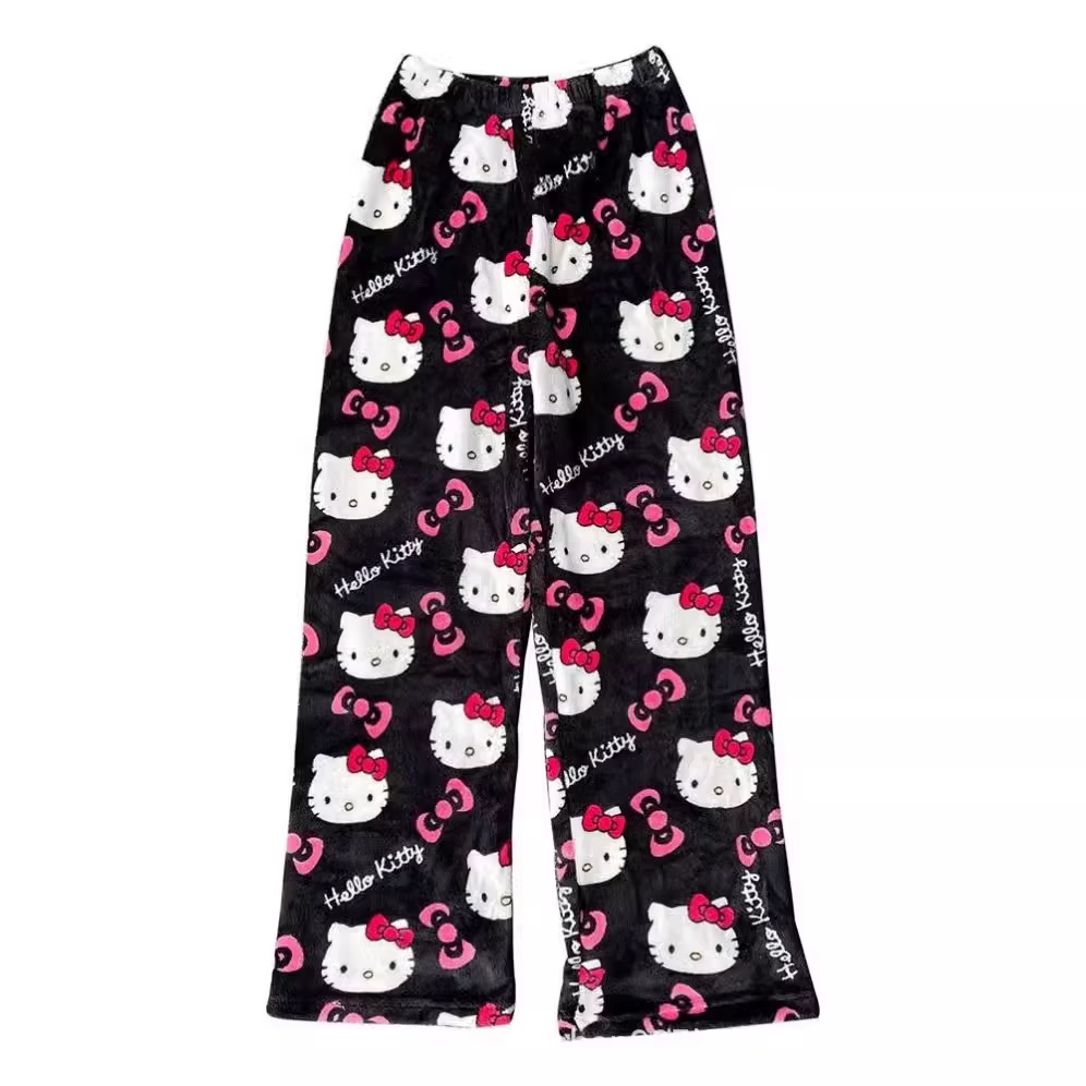 Sanrio Hello Kitty femmes pyjamas pantalon fille pyjama pantalon Y2K dessin animé Anime Couple loisi