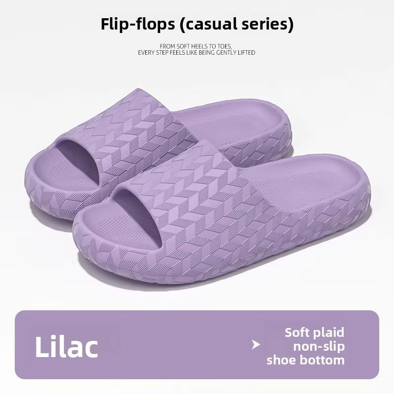 Chaussons antidérapants pour salle de bain, sandales à semelle épaisse et souple, chaussures d'intér