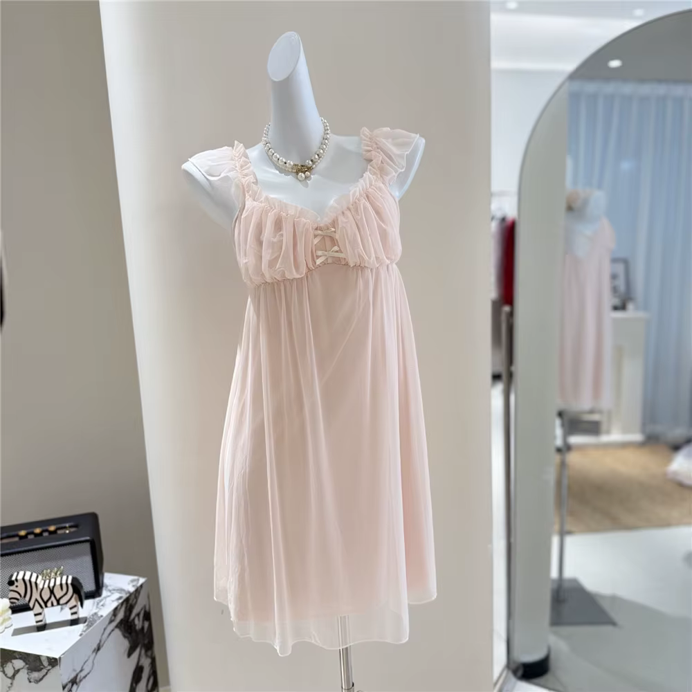 Femmes dos nu robe de chambre Sexy maille chemise de nuit robe de nuit dentelle Patchwork vêtements 