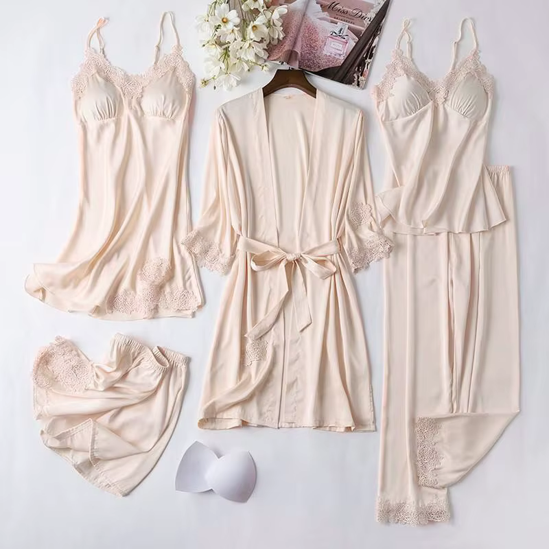 Ensemble de vêtements de nuit en Satin pour femmes
