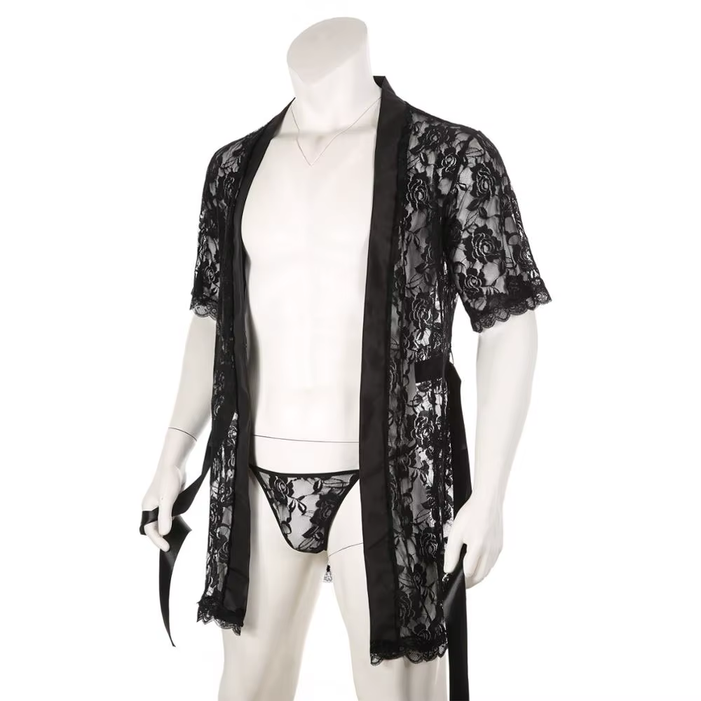 Peignoir en dentelle pour hommes