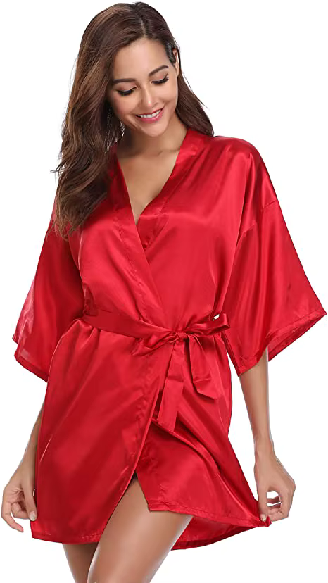 Nouvelle soie Kimono Robe peignoir femmes