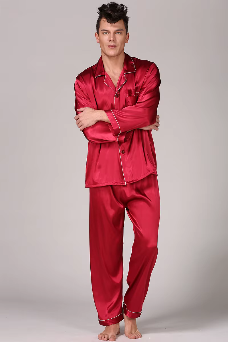 Ensemble pyjama en satin pour homme