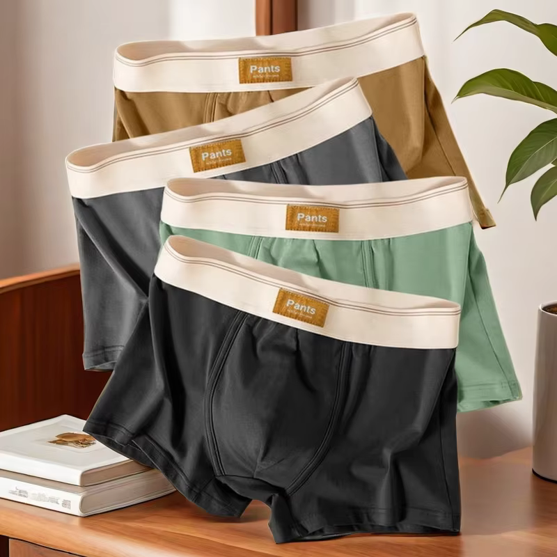 3 pièces hommes culottes coton BoxerShorts sous-vêtements