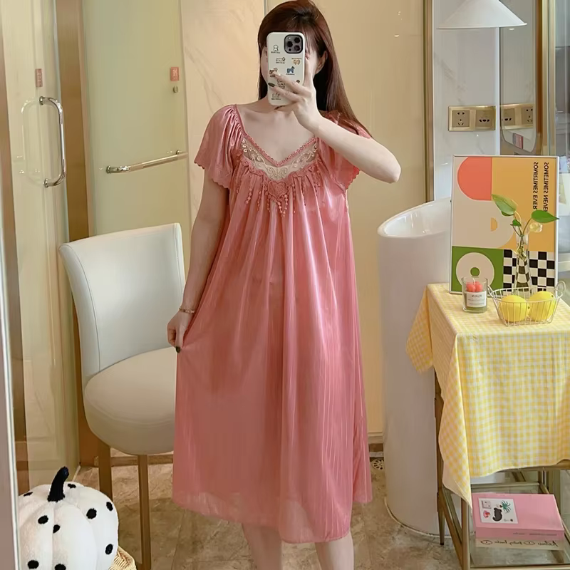 Slip robe de nuit femmes à manches courtes vêtements