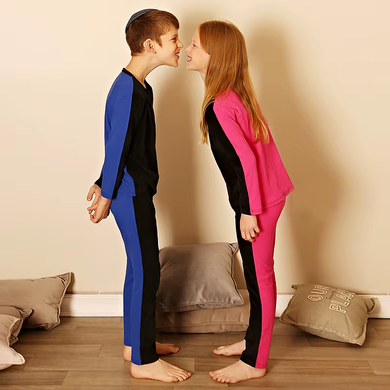 Ensemble pyjama en velours pour garçon et fille