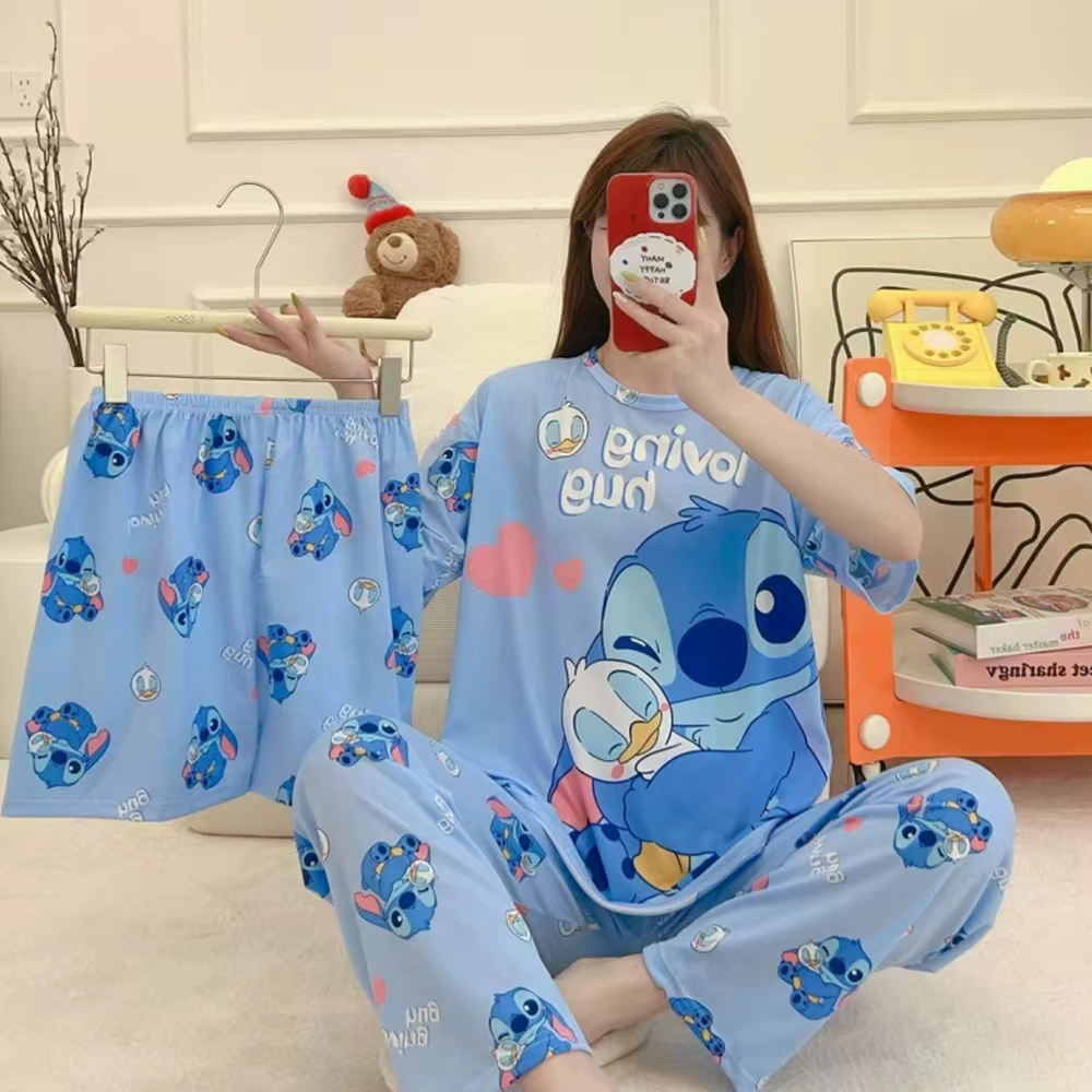Nouvel ensemble pyjama trois pièces pour femme