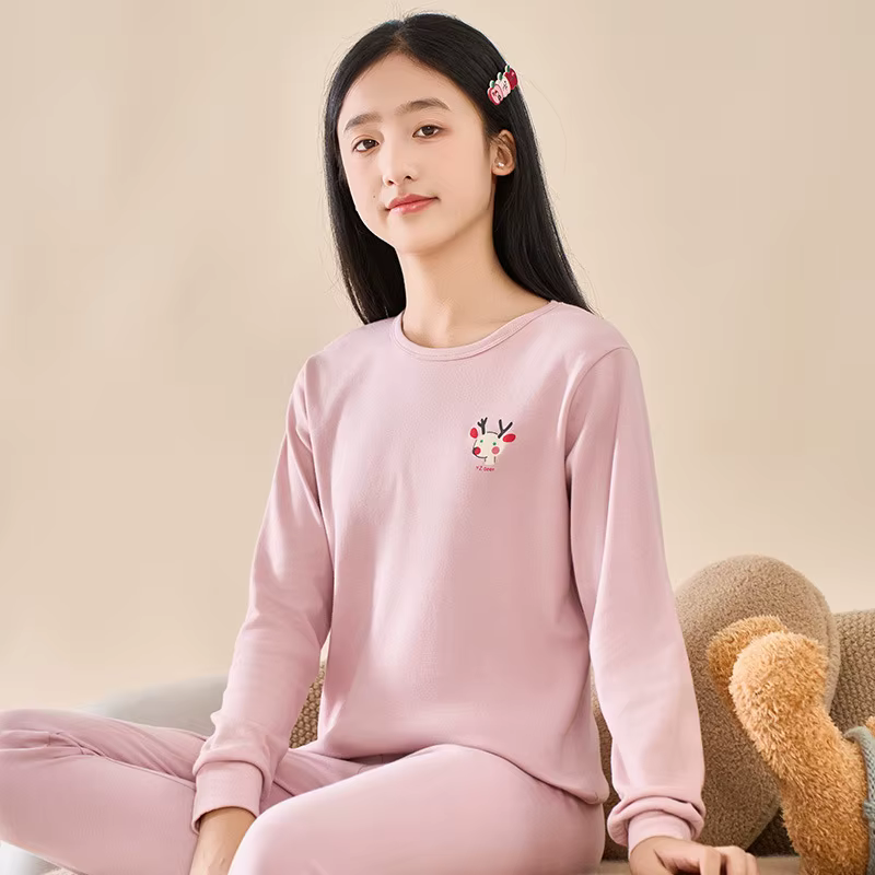 Pyjamas pour adolescents à manches longues 100% coton