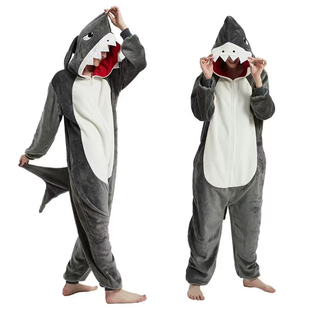 Pyjama requin dessin animé mignon pour adulte