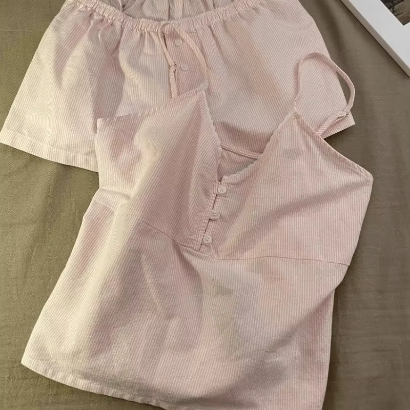 2025 nouveaux vêtements de nuit en coton femmes été à manches courtes Shorts mignon