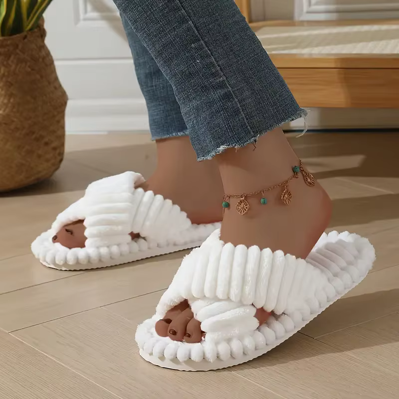 Pantoufles à nœud papillon pour femmes