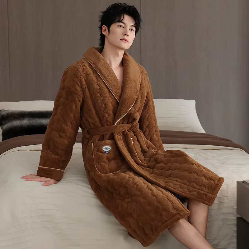 Peignoir pour homme, 3 couches