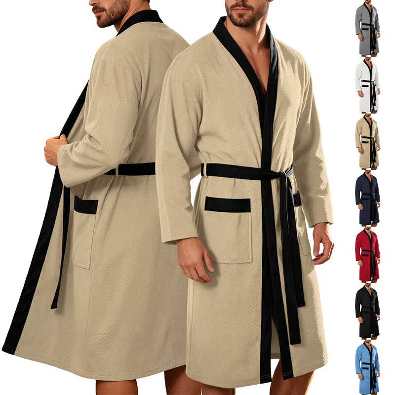 Peignoir pour homme à manches longues