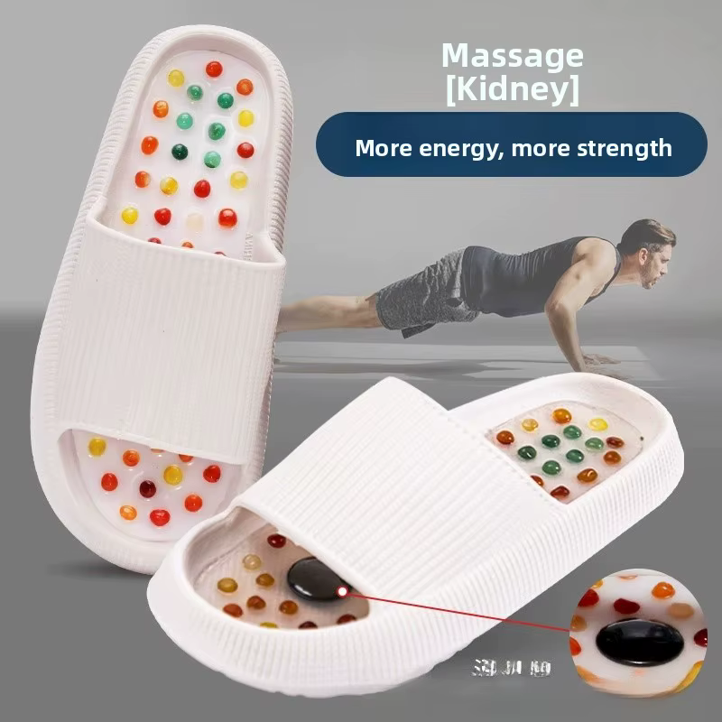 Chaussons de massage magnétiques en agate naturelle pour hommes