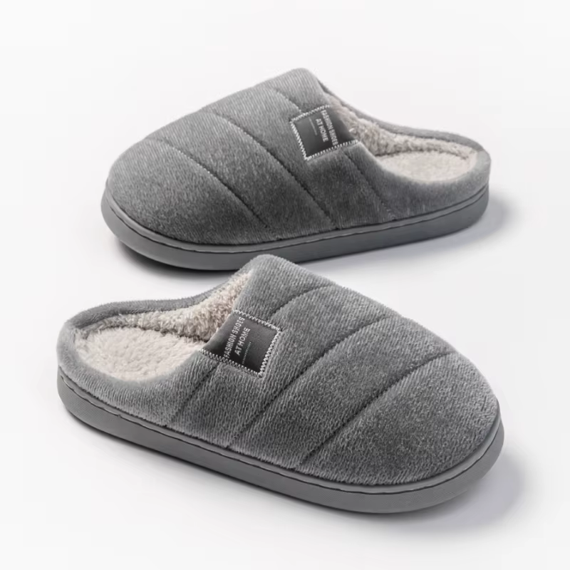 Pantoufles d'hiver en peluche pour hommes