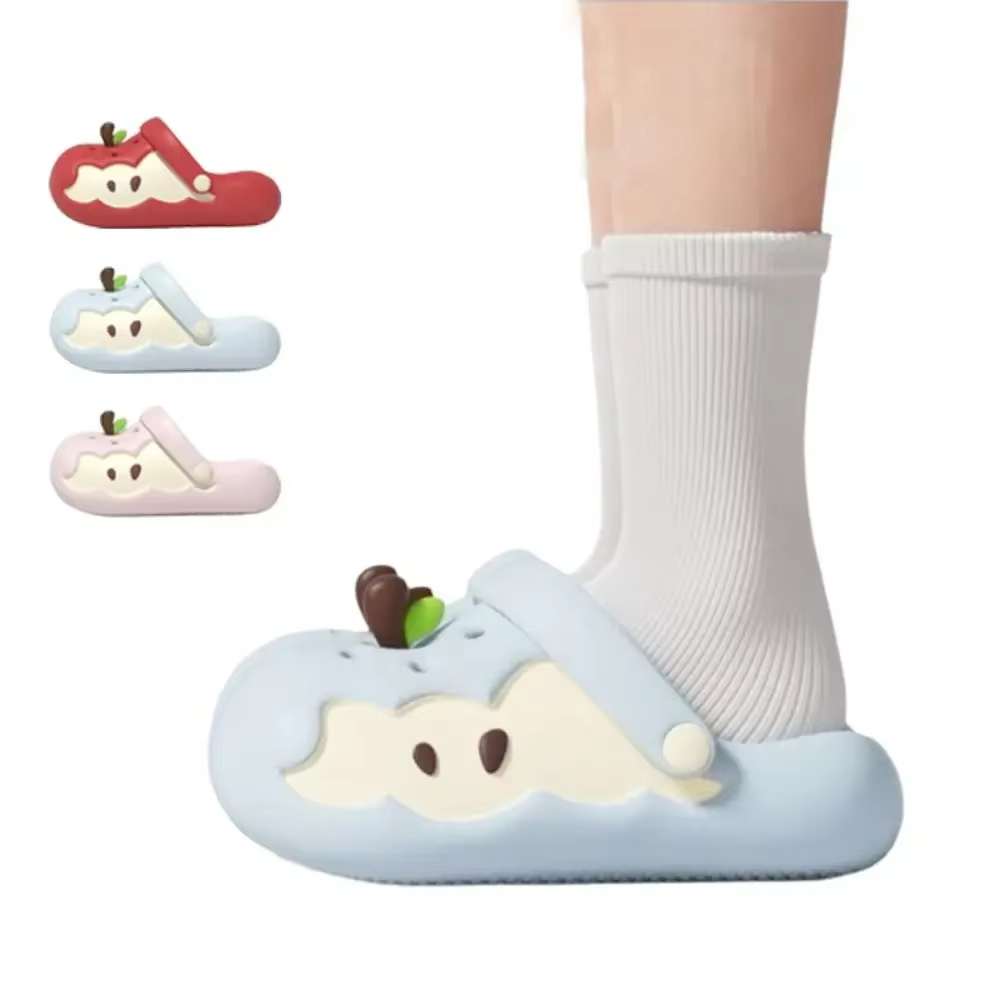 Adorables pantoufles en EVA en forme de pomme