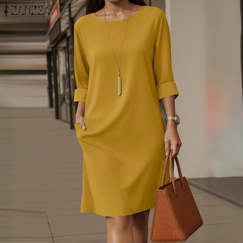 ZANZEA Robe de Soirée Élégante pour Femme