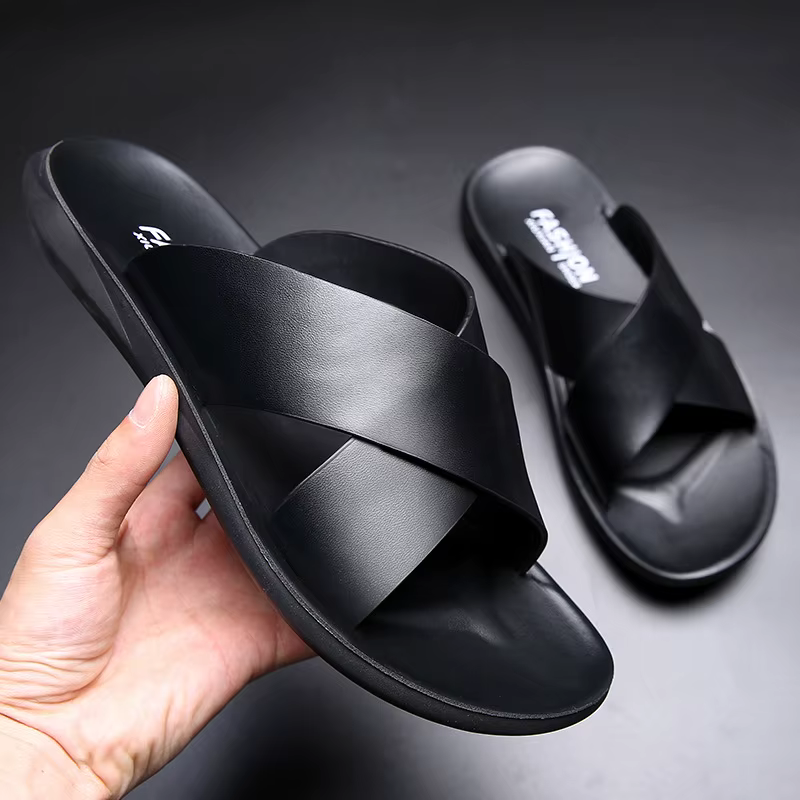 Pantoufles en Cuir pour Hommes