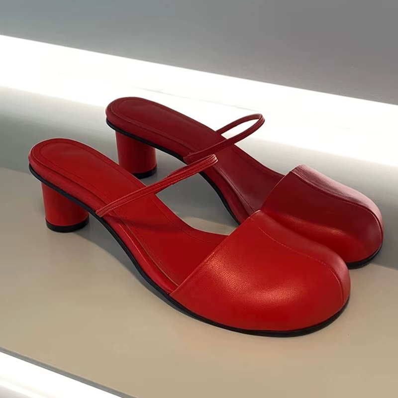 Mules d'été à bout couvert pour femmes