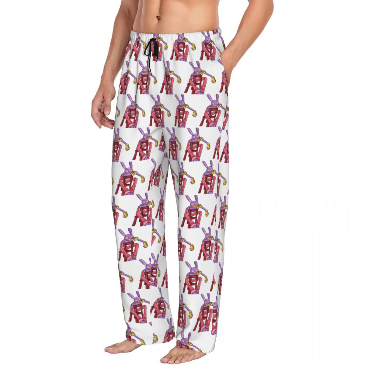 Personnalisé Jax l'incroyable cirque numérique hommes pyjama pantalon salon sommeil vêtements de nuit bas avec poches
