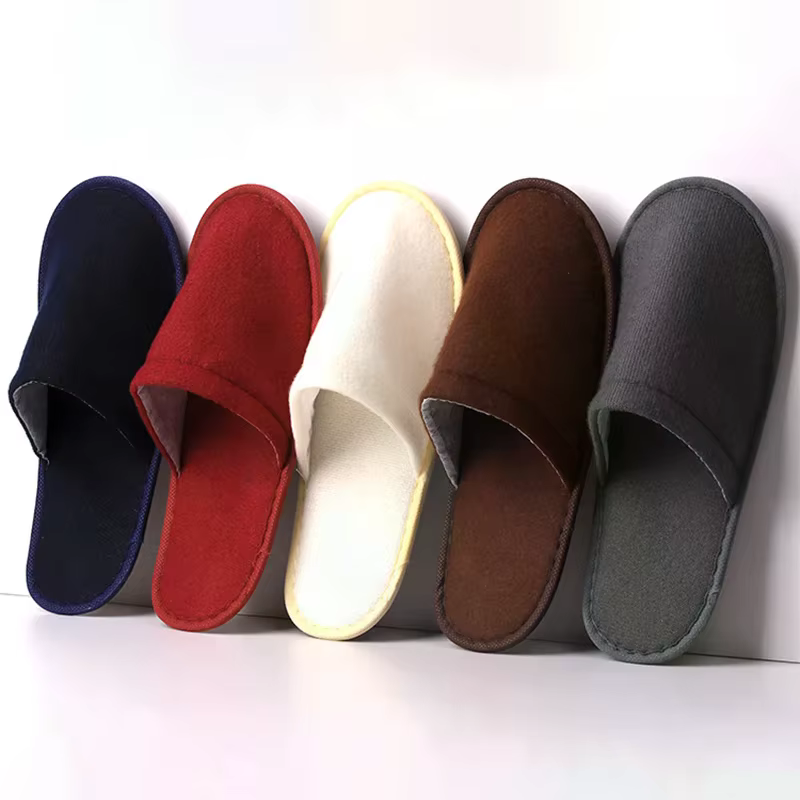 Chaussons jetables pour chambres d'hôtel, en polaire EVA jetable, légers