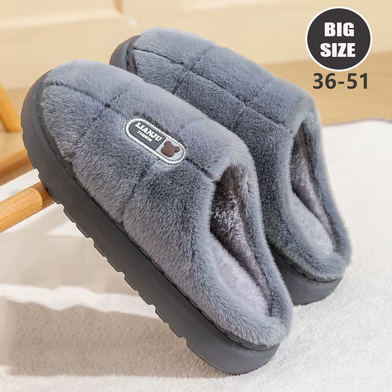 Pantoufles d'Hiver en Coton pour Homme et Femme
