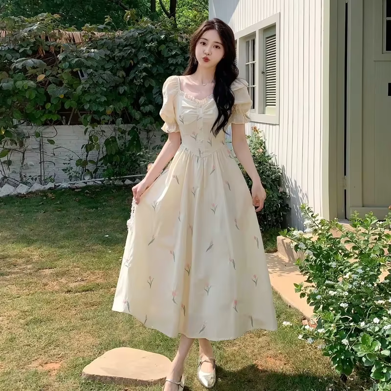 Robe longue à imprimé Floral pour femmes