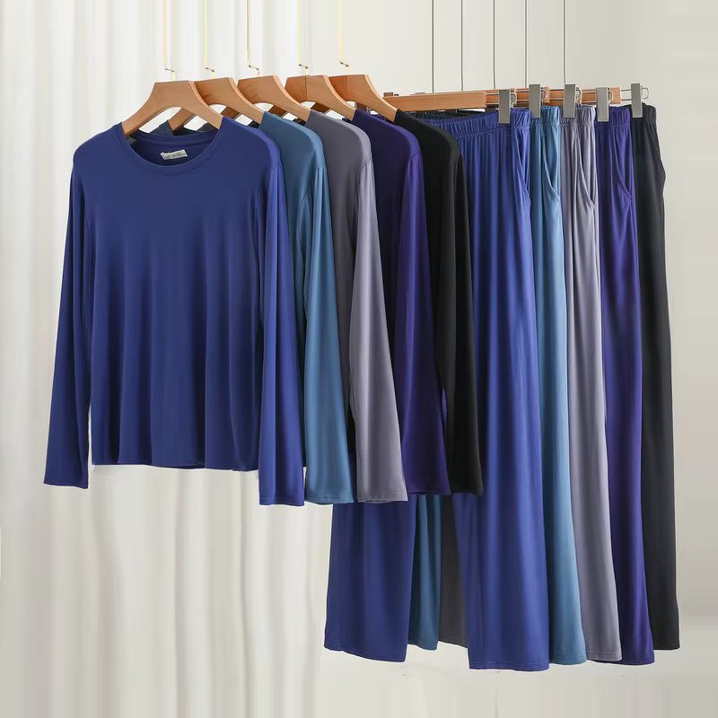 Ensemble pyjama deux pièces en coton pour homme