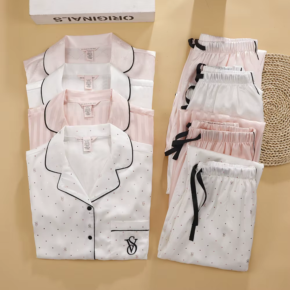 Pyjama en satin de soie pour femme Victoria's Secret